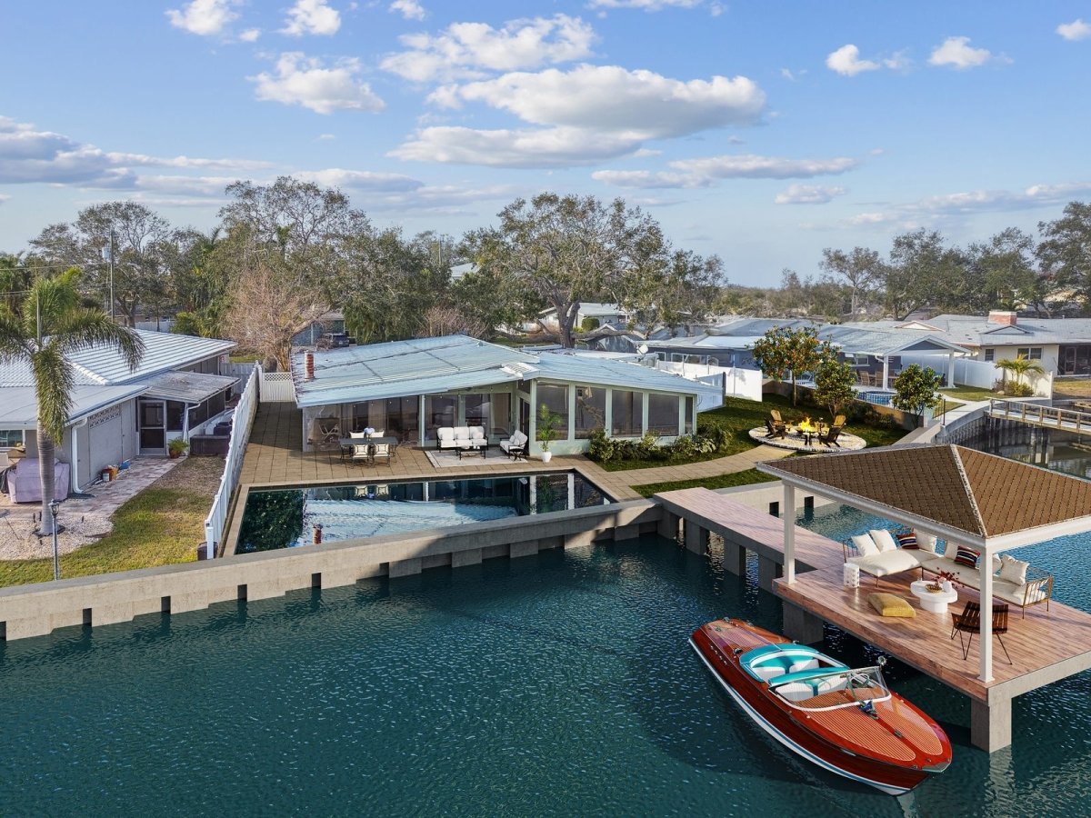 Waterfront property exterior